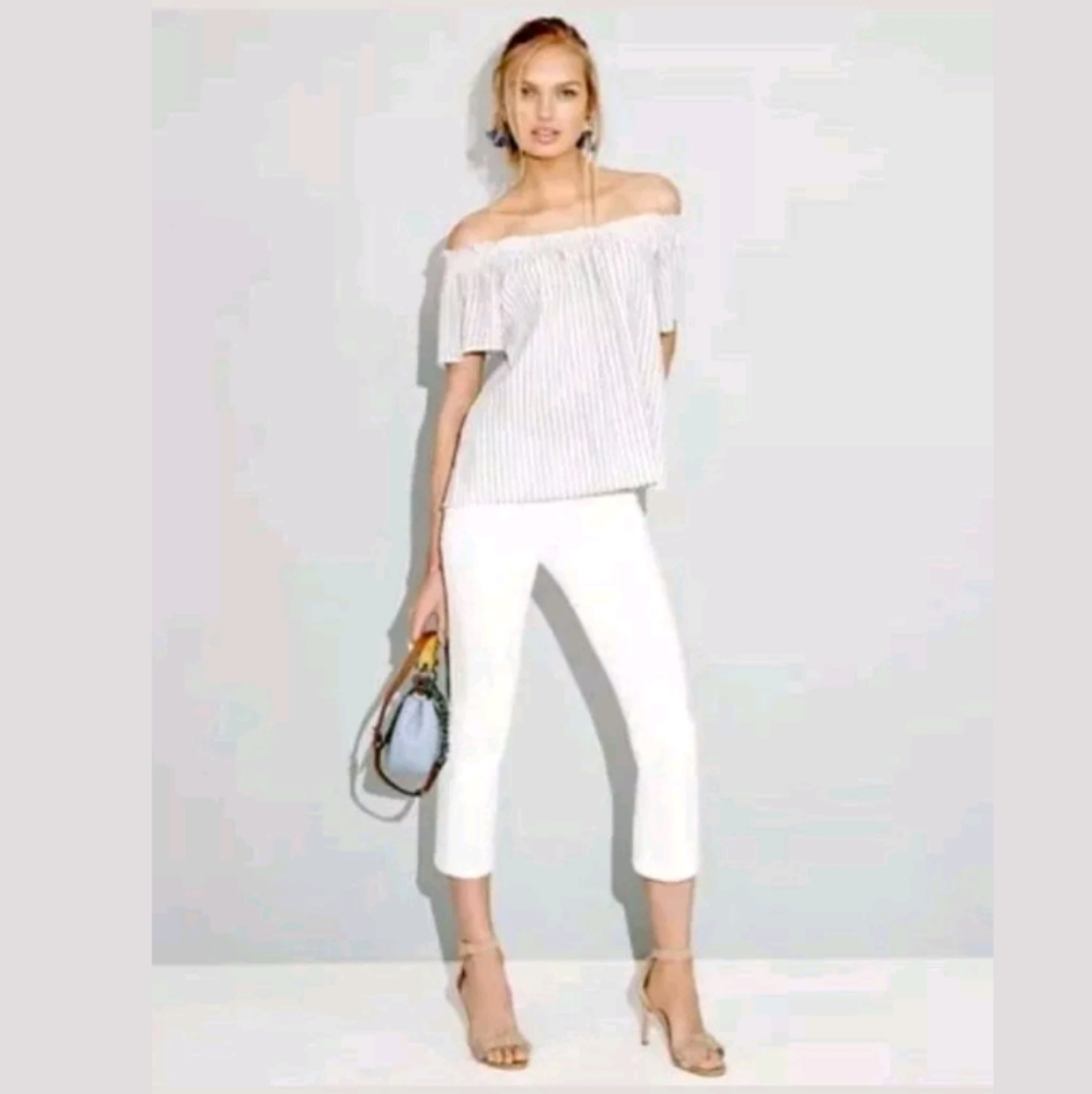 JOIE White Crop Flare Denim Jeans sz 29